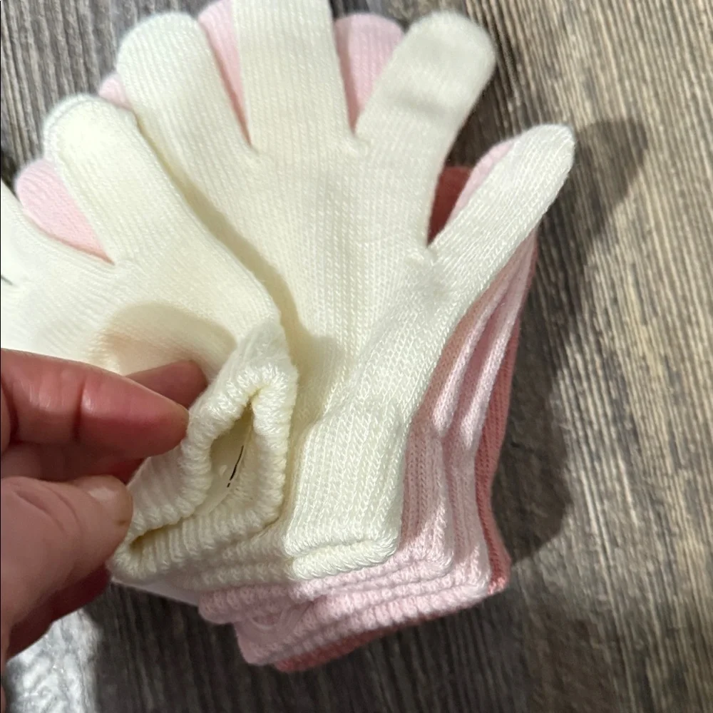 Wonder Nation Blush Knit Hat and Gloves Set